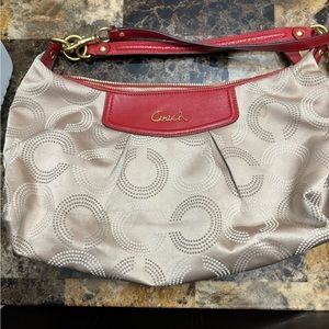 Red coach purse used in great condition smoke free home